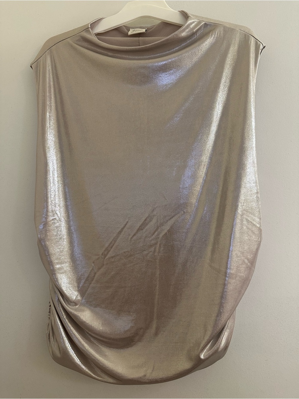 Abercrombie & Fitch Metallic Champagne Sleeveless Tunic